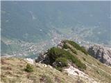 Monte Cimacuta in spodaj istoimenski kraj